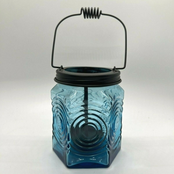 PartyLite Accents Nwob Partylite Light Blue Hexagonal Hurricane